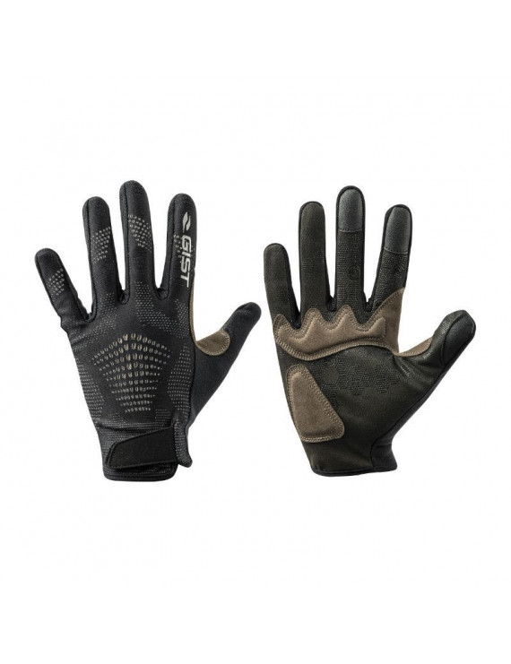 GANTS VELO VTT LONG GIST HERO GRAVEL NOIR L (PAIRE SUR CARTE)  TOUCHE ECRAN -5507