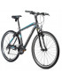 VELO MUSCULAIRE VTC 28 LEADER FOX VIATIC 2021 HOMME NOIR MAT-BLEU 7V CADRE 19 POUCES (TAILLE ADULTE 175 à 183 cm)