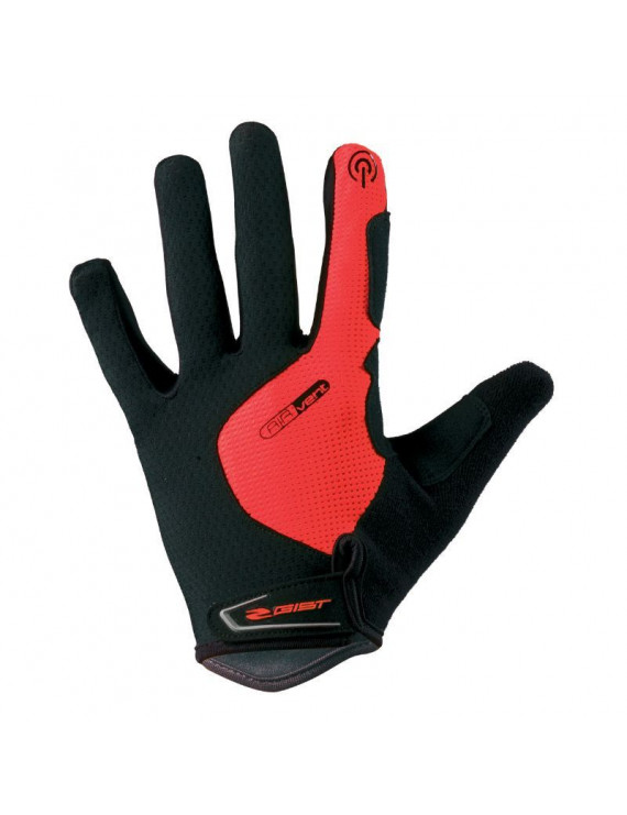 GANTS VELO VTT LONG GIST HERO GEL ROUGE L (PAIRE SUR CARTE) TOUCHE ECRAN -5532