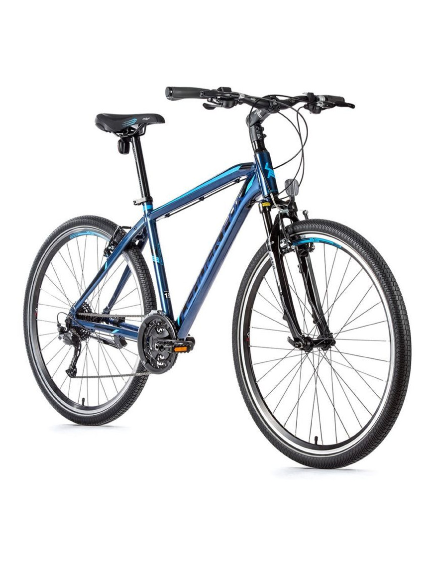 VELO MUSCULAIRE VTC 28 LEADER FOX TOSCANA 2021 HOMME BLEU TIGRE 9V CADRE 20 POUCES (TAILLE ADULTE 183 à 188 cm)