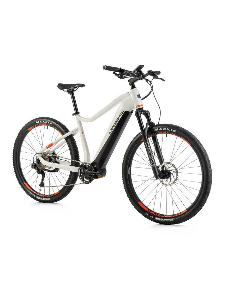 VELO ELECTRIQUE-VAE VTT 27,5 LEADER FOX AWALON 2023 HOMME BLANC 9V MOTEUR CENTRAL BAFANG M420 36V 80Nm BATTERIE 20Ah (19,5'' - 