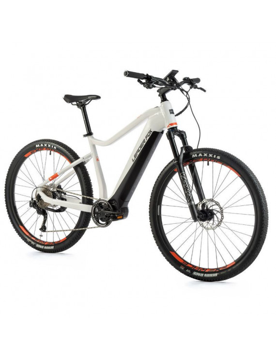 VELO ELECTRIQUE-VAE VTT 27,5 LEADER FOX AWALON 2023 HOMME BLANC 9V MOTEUR CENTRAL BAFANG M420 36V 80Nm BATTERIE 20Ah (19,5'' - 