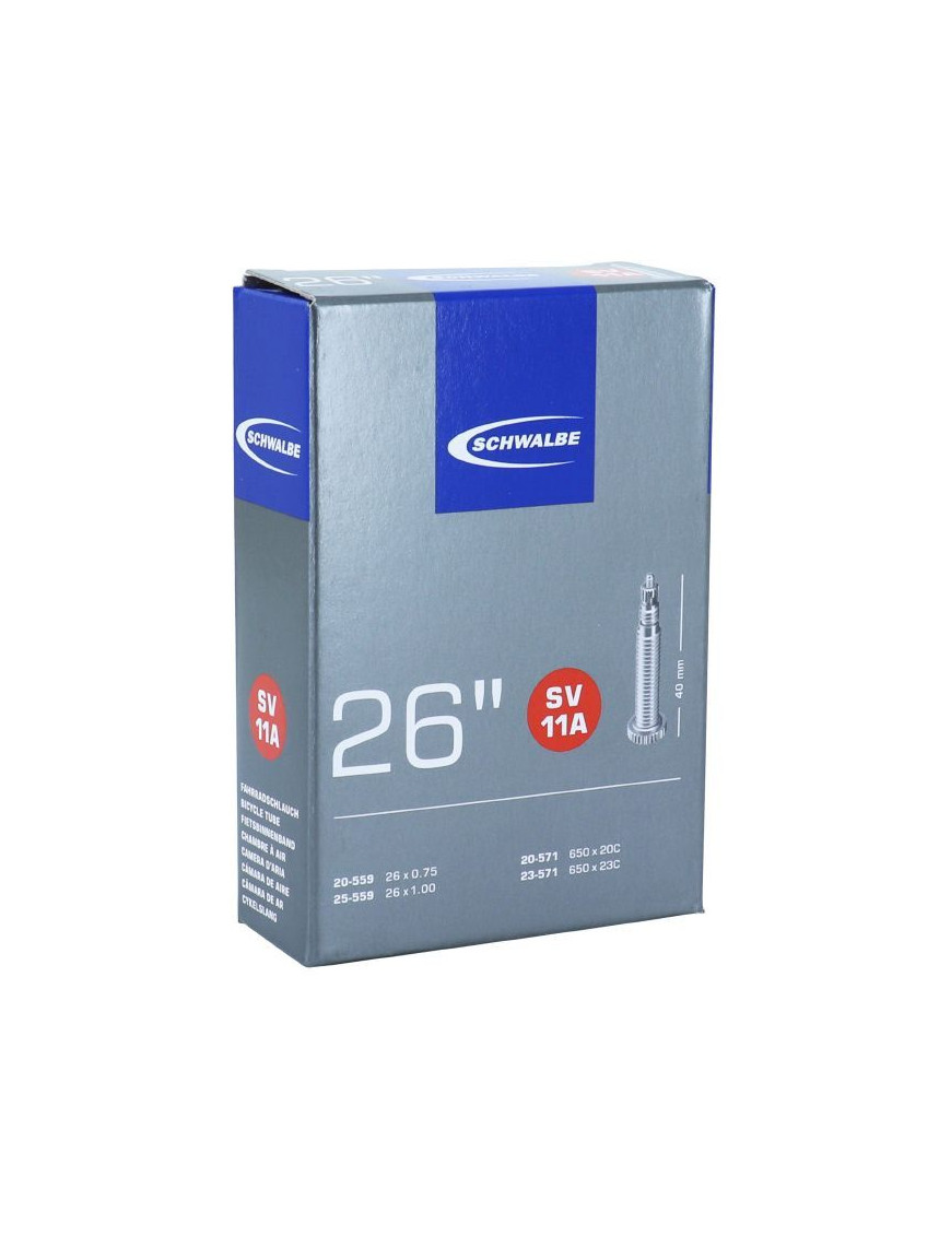 CHAMBRE A AIR VELO 650 x 20-25 SCHWALBE VALVE PRESTA TOUT ALU (SV11)