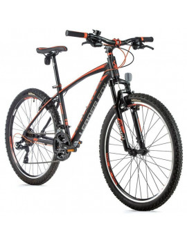 VELO MUSCULAIRE VTT 26 LEADER FOX MXC 2022 HOMME NOIR MAT-ORANGE 7V CADRE 14 POUCES (TAILLE ADULTE 150 à 158 cm)
