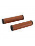 POIGNEE CITY VELO CUIR MARRON 125 mm (PAIRE EN SACHET)