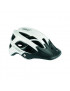 CASQUE VELO ADULTE GIST VTT BULLET BLANC-NOIR IN-MOLD TAILLE 54-59 AVEC VISIERE ET FIT-SYSTEM (VENDU EN BOITE)