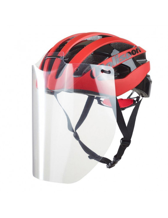 ECRAN CASQUE VELO POLISPORT UNIVERSELLE PVC TRANSPARENTE (LIVREE AVEC 4 COLLIERS) (HOMOLOGUE UE 2016-425)