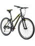 VELO MUSCULAIRE VTC 28 LEADER FOX DAFT 2021 FEMME NOIR MAT-JAUNE 8V CADRE 20 POUCES (TAILLE ADULTE 180 à 188 cm)