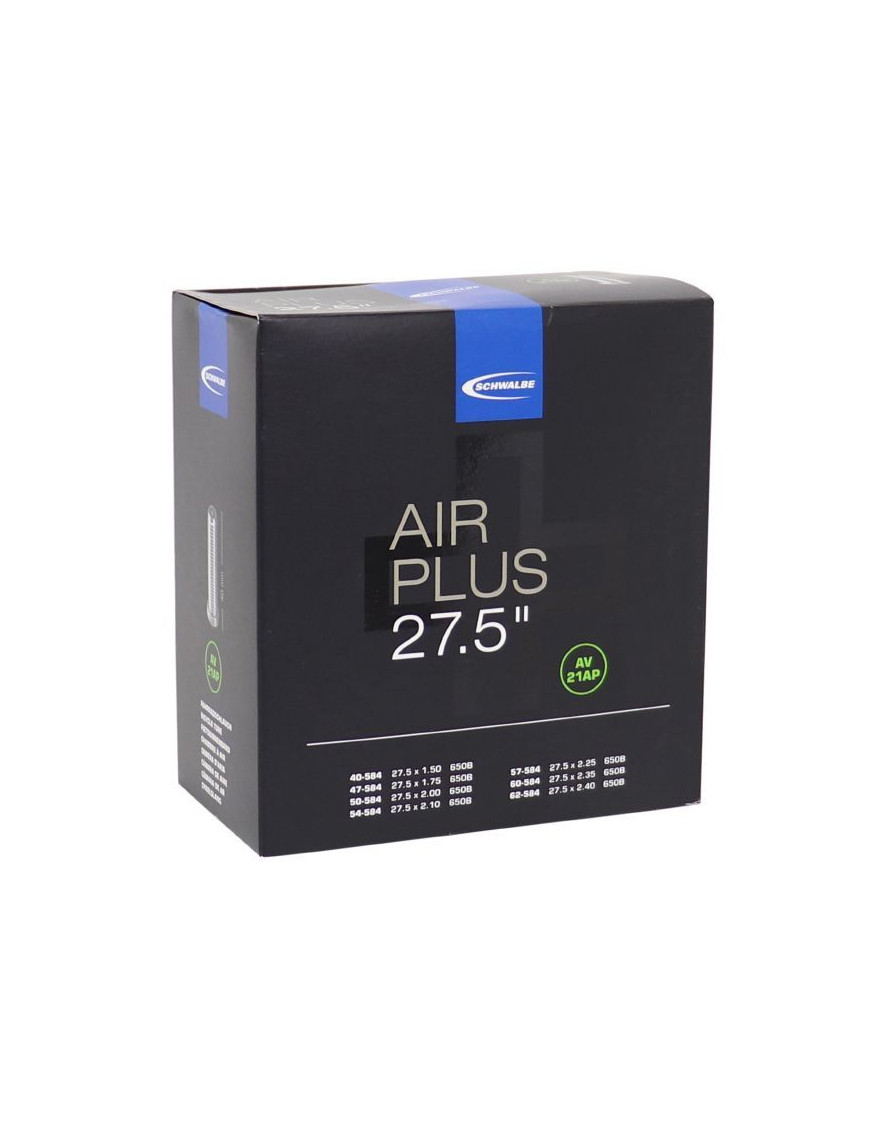CHAMBRE A AIR VELO 27.5 x 1.50-2.35 SCHWALBE AIR PLUS RENFORCE VALVE ALU STANDARD (AV21AP)