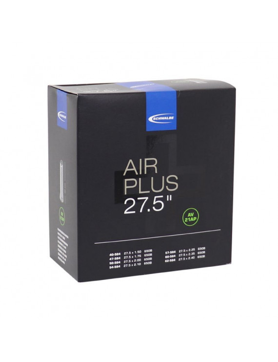 CHAMBRE A AIR VELO 27.5 x 1.50-2.35 SCHWALBE AIR PLUS RENFORCE VALVE ALU STANDARD (AV21AP)