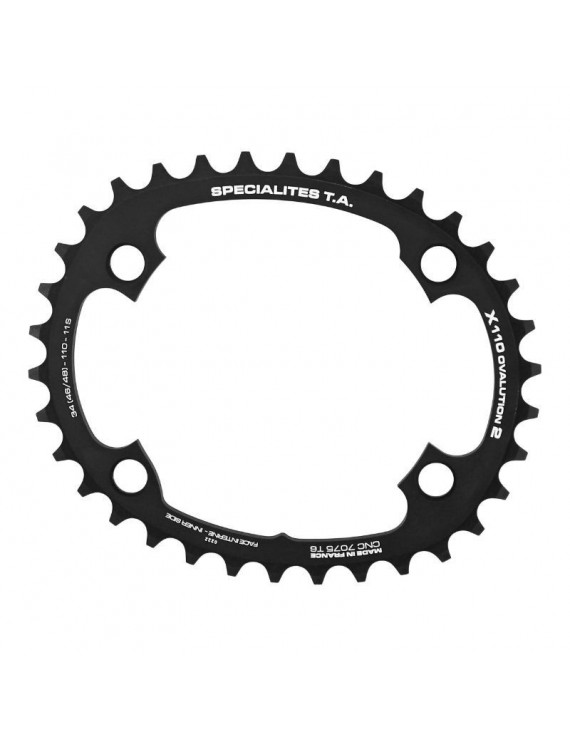 PLATEAU ROUTE 4BRA D.110 POUR SHIMANO ULTEGRA R8000 - 6800 TA X110 OVALUTION2 34DTS INTERIEUR COMPATIBLE 105 5800-DURA ACE 900