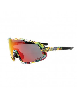 LUNETTES VELO ADULTE GIST NEXT MONTURE POP JAUNE (3 VERRES INTERCHANGEABLES - PROTECTION 100% UV - UVA - UVB) VISION OPTIMALE, 