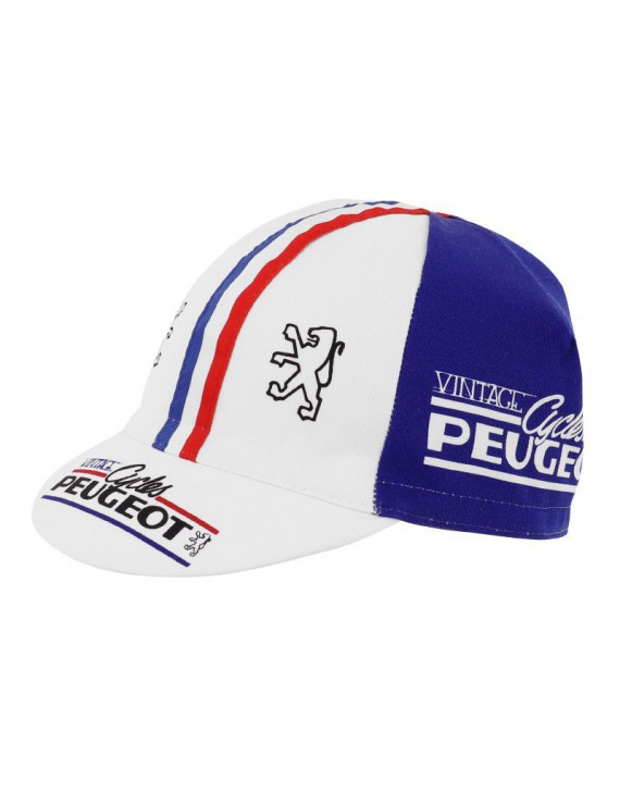 CASQUETTE VELO EQUIPE VINTAGE PEUGEOT BLEU-BLANC-ROUGE