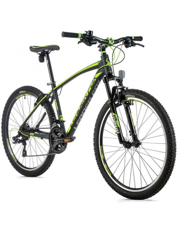 VELO MUSCULAIRE VTT 26 LEADER FOX MXC 2022 HOMME GRIS MAT-VERT 7V CADRE 18 POUCES (TAILLE ADULTE 170 à 178 cm)