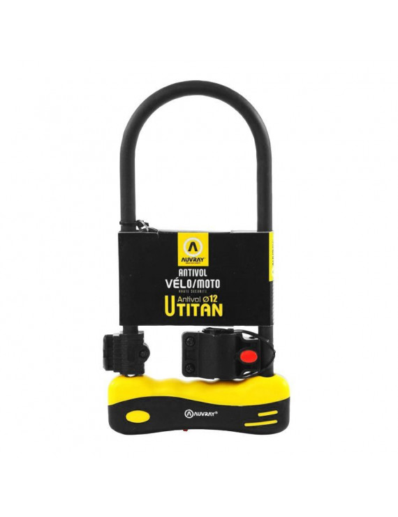 ANTIVOL VELO U AUVRAY TITAN 165x320 mm (DIAM 12 mm) AVEC SUPPORT NIVEAU SECURITE 5-10