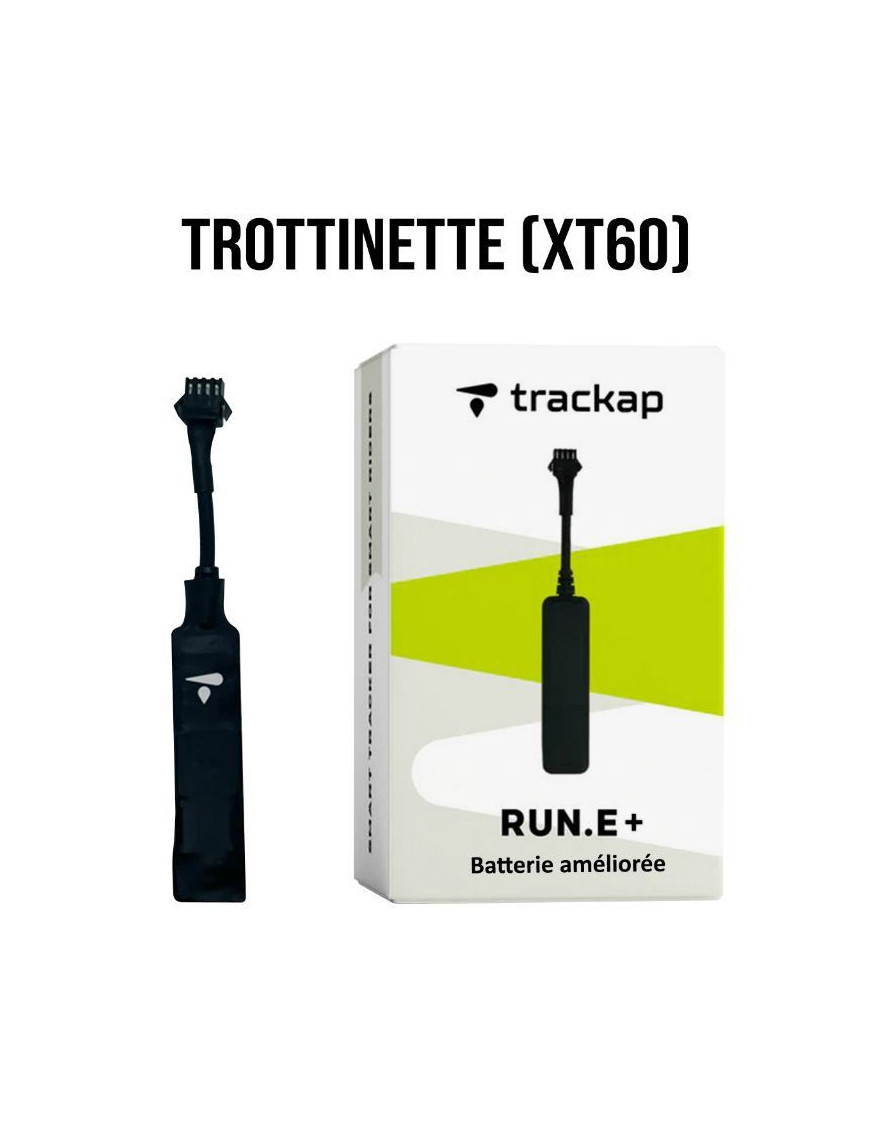 TRACKER - TRACEUR - DISPOSITIF DE SECURITE TRACKAP GPS RUN E+ TROTTINETTE avec 1 an abonnement base