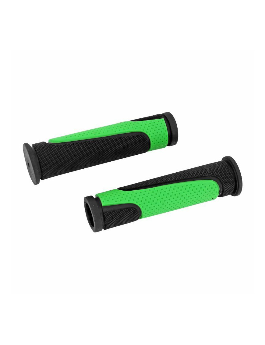 POIGNEE VTT NEWTON RUBBER NOIR-VERT L125mm (PAIRE)