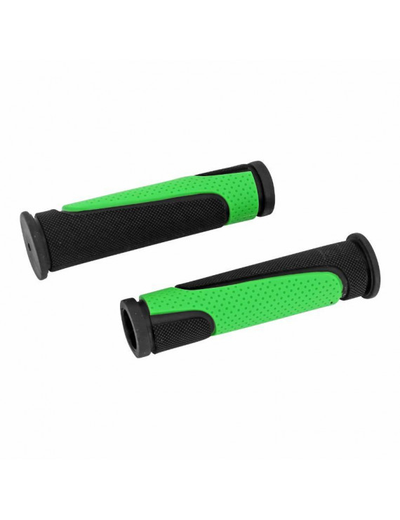 POIGNEE VTT NEWTON RUBBER NOIR-VERT L125mm (PAIRE)