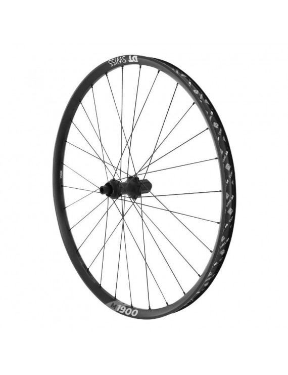 "ROUE VTT 27.5"" DT SWISS M1900 DISC CENTERLOCK ARRIERE NOIR SHIMANO 10-11V. (TUBELESS ET TUBETYPE)  AXE 12-148 - JANTE LARGEUR