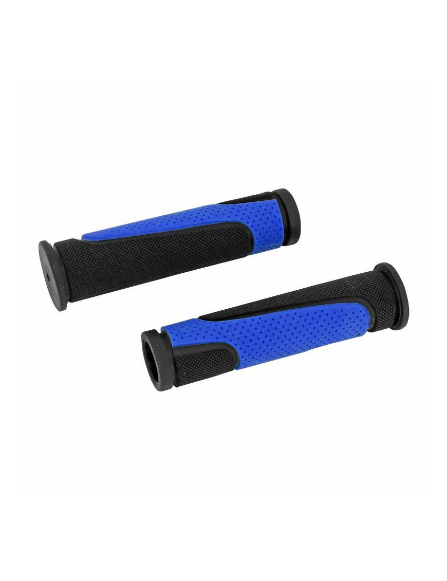 POIGNEE VTT NEWTON RUBBER NOIR-BLEU L125mm (PAIRE)