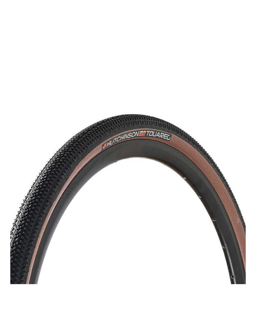 PNEU GRAVEL 700 X 40 HUTCHINSON TOUAREG TAN NOIR-MARRON TUBETYPE-TUBELESS TS (40-622)