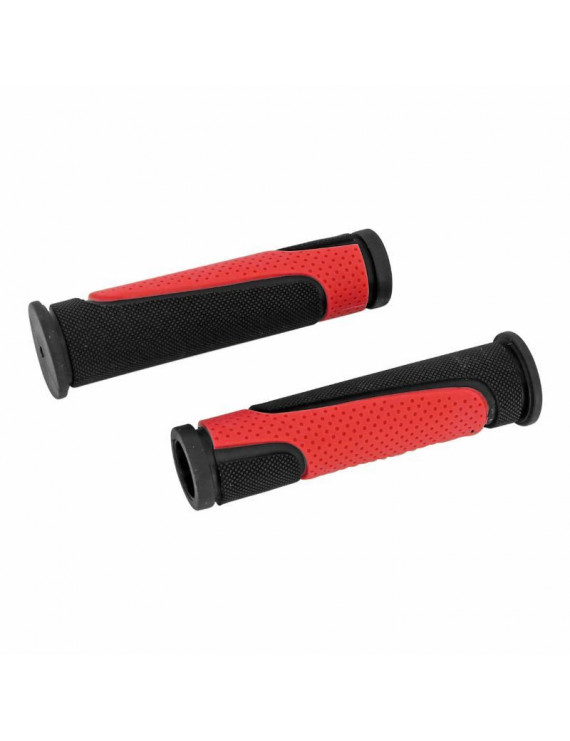 POIGNEE VTT NEWTON RUBBER NOIR-ROUGE L125mm (PAIRE)