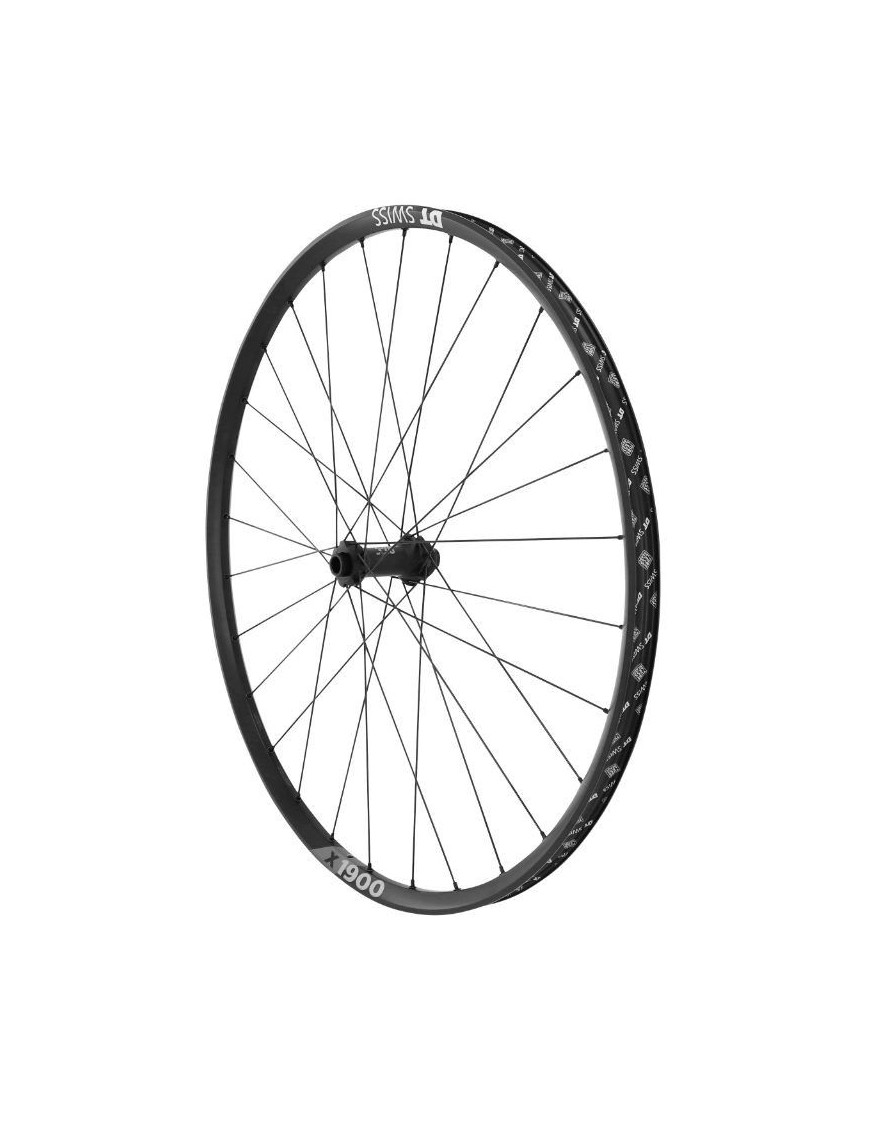 "ROUE VTT 29"" DT SWISS X1900 BOOST DISC CENTERLOCK AVANT NOIR (TUBELESS ET TUBETYPE) COMPATIBLE AXE 15-110 - JANTE LARGEUR EXT