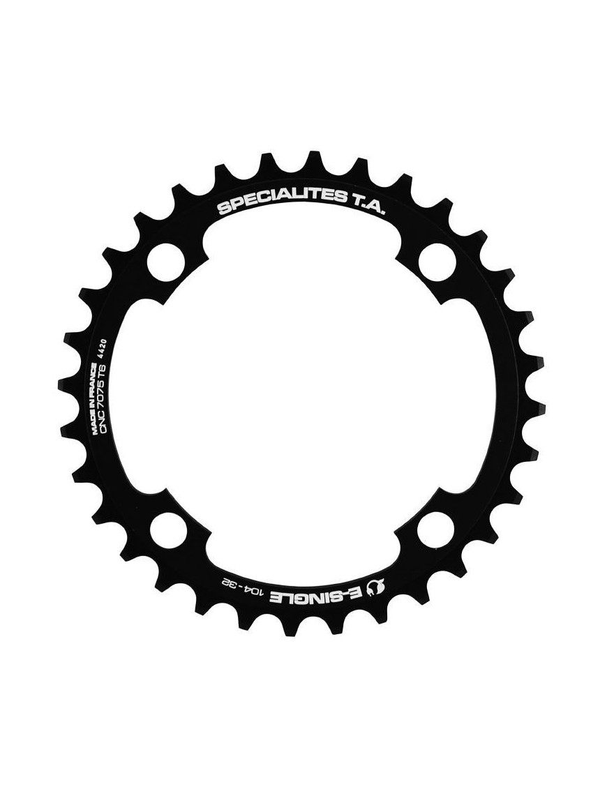 PLATEAU VAE-E-BIKE 4BRA D.104 POUR BOSCH - BROSE - YAMAHA - GIANT - SHIMANO E-STEPS TA E-SINGLE 32DTS MONO NOIR ALU 7075