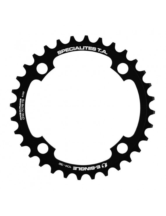 PLATEAU VAE-E-BIKE 4BRA D.104 POUR BOSCH - BROSE - YAMAHA - GIANT - SHIMANO E-STEPS TA E-SINGLE 32DTS MONO NOIR ALU 7075