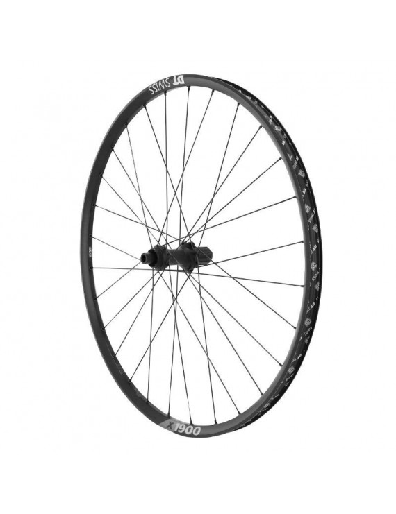 "ROUE VTT 29"" DT SWISS X1900 BOOST DISC CENTERLOCK ARRIERE NOIR SHIMANO 10-11V. (TUBELESS ET TUBETYPE)  AXE 12-148 - JANTE LAR