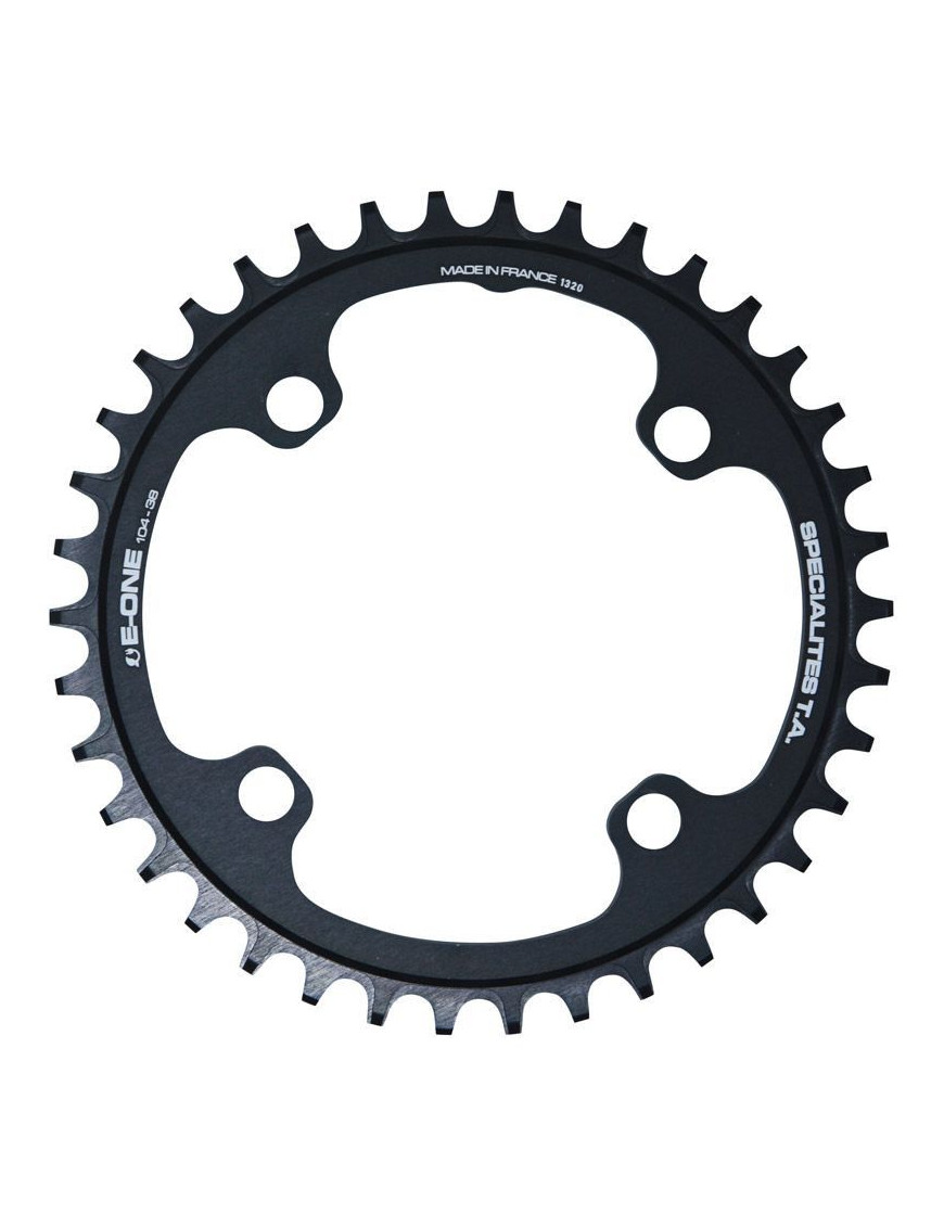 PLATEAU VAE-E-BIKE 4BRA D.104 POUR BOSCH - BROSE - YAMAHA - GIANT - SHIMANO E-STEPS TA E-ONE 38DTS MONO NOIR ALU 7075