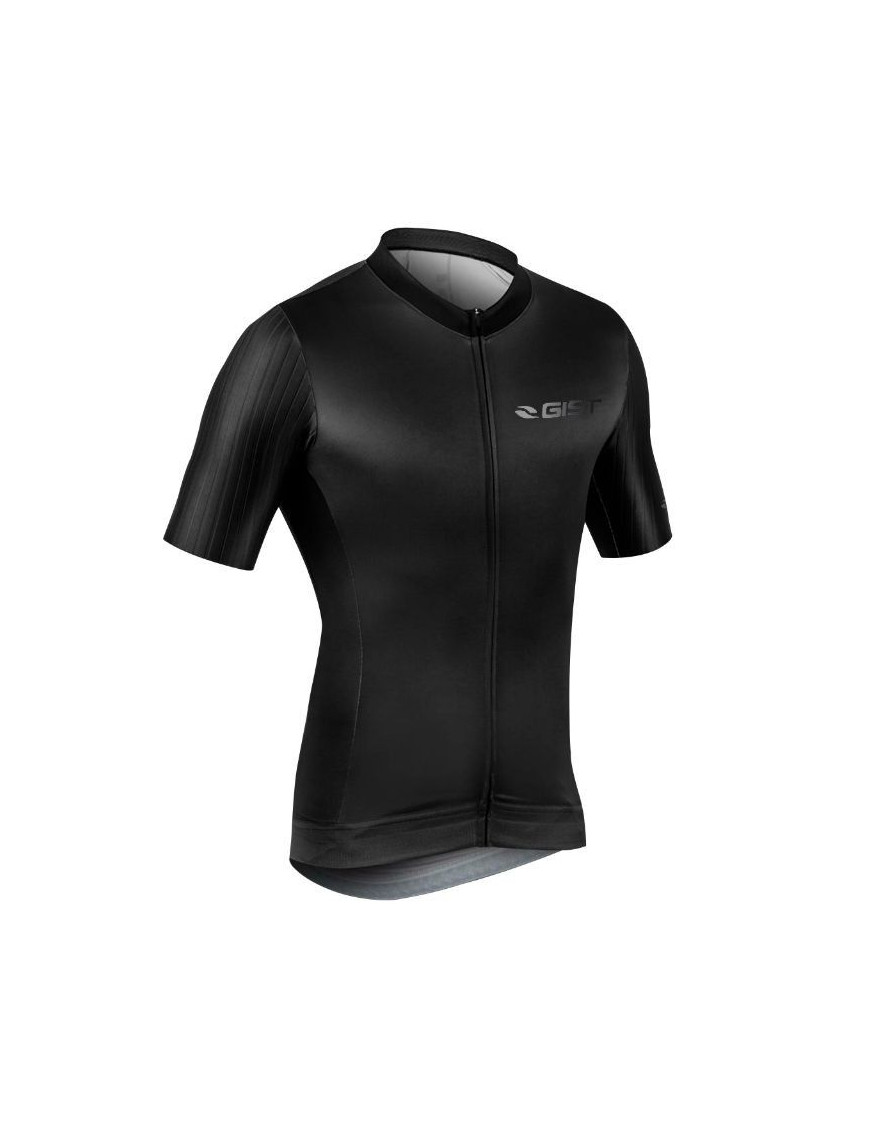 MAILLOT GIST HOMME MANCHES COURTES DIAMOND ZIP TOTAL NOIR  L     -5341 (OFFRE SPECIALE)