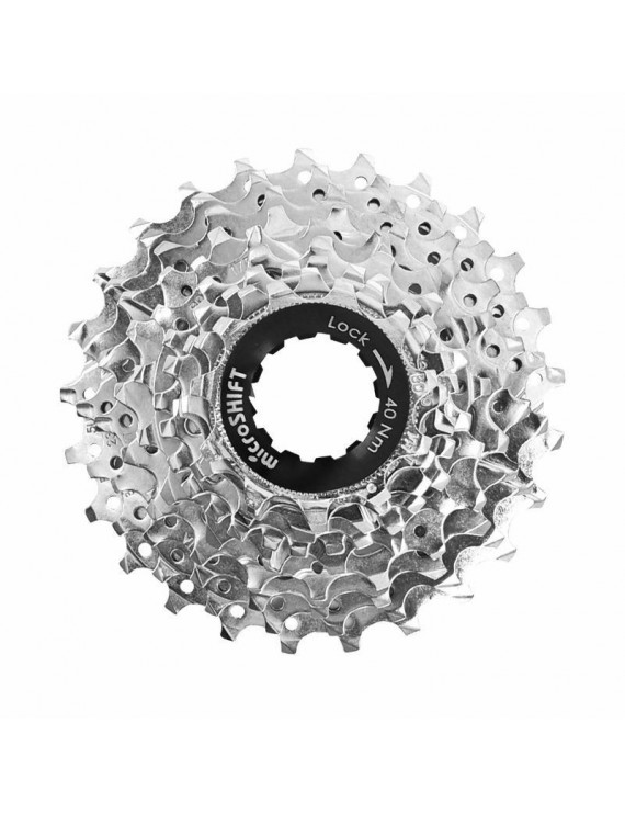 CASSETTE 10V. MICROSHIFT 11-25 POUR SHIMANO-SRAM ROUTE ARGENT (VENDU A L UNITE)  (11-12-13-14-15-17-19-21-23-25)