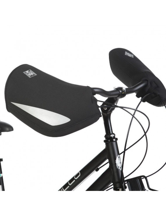 MANCHON-PROTEGE MAIN VELO TUCANO CITY NEOPRENE ETANCHE NOIR AVEC DOUBLURE THERMIQUE + REFLECHISSANT