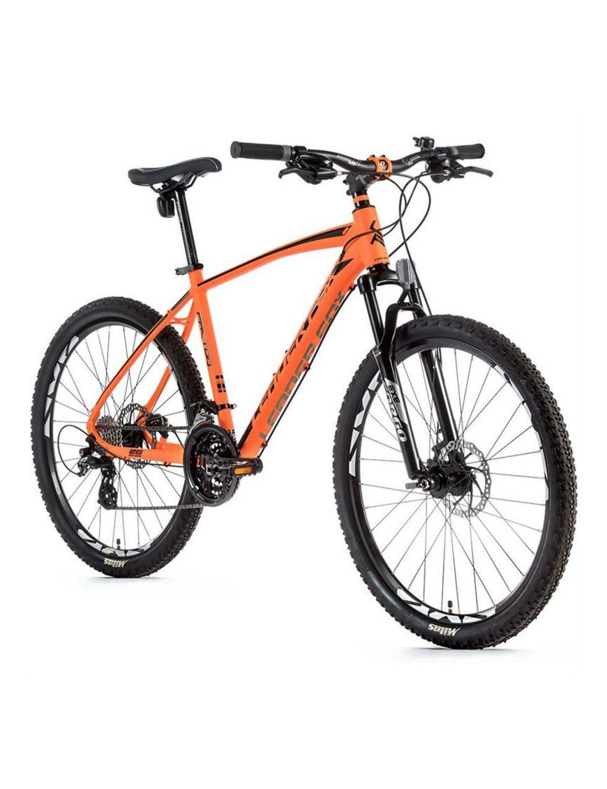 VELO MUSCULAIRE VTT 26 LEADER FOX FACTOR 2022 ORANGE FLUO 7 V CADRE ALU 18 POUCES (TAILLE ADULTE 170 à 178 cm)