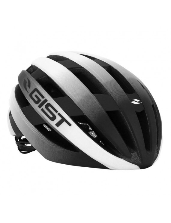 CASQUE VELO ADULTE GIST ROUTE REVOL BLANC-NOIR FEMME ET JUNIOR FULL IN-MOLD TAILLE 52-55 REGLAGE MOLETTE