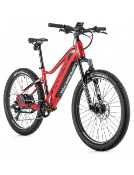 VELO ELECTRIQUE-VAE VTT 26 LEADER FOX ARIMO 2021 MIXTE ROUGE-NOIR 8V MOTEUR ROUE AR BAFANG 36V 45Nm BATTERIE 15Ah (14'' - H38cm