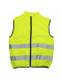 GILET DE SECURITE PREMIUM ADULTE JAUNE REFLECHISSANT AVEC ZIP TOTAL ET POCHE ARRIERE ZIP