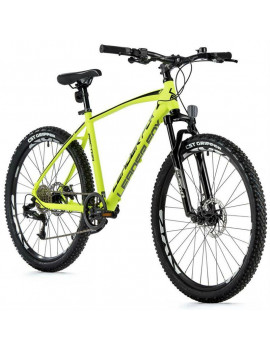 VELO MUSCULAIRE VTT 26 LEADER FOX FACTOR 2023 JAUNE FLUO 8 V CADRE ALU 16 POUCES (TAILLE ADULTE 160 à 168 cm)