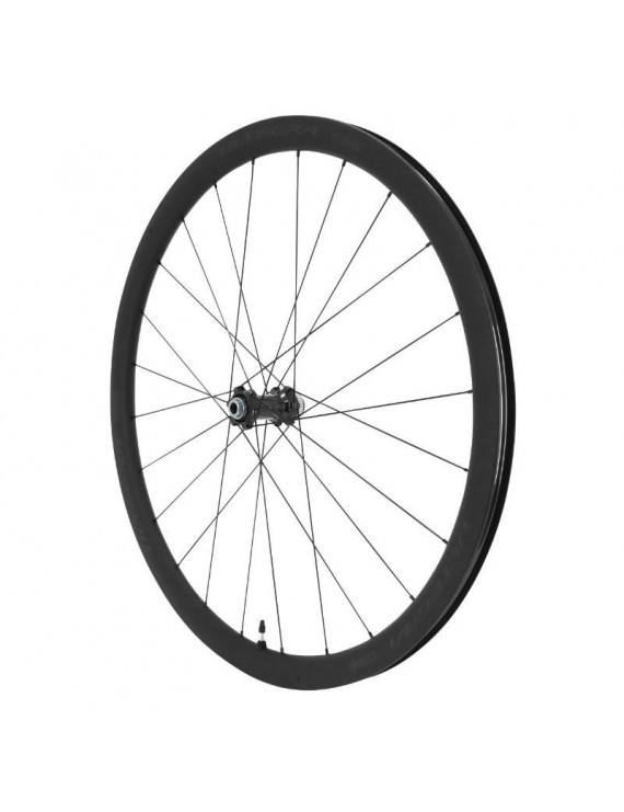 ROUE ROUTE 700 SHIMANO ULTEGRA R8170-C36 DISC CENTERLOCK AXE 12-100mm AVANT NOIR (HAUTEUR JANTE 36mm) TUBELESS