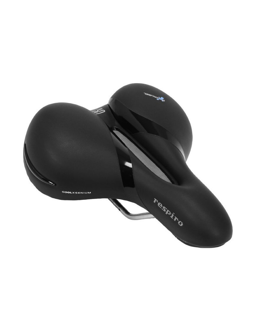 SELLE ROYAL RESPIRO LOISIR GEL CONFORT MAX RELAXED AVEC PROTECTION LATERALE ET ELASTOMERE NOIR 256x227mm 825g