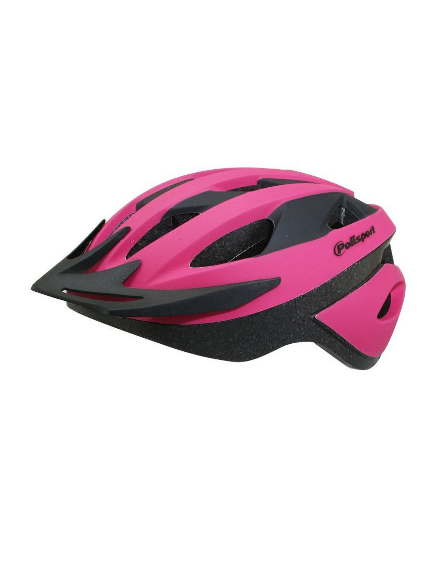 CASQUE VELO ROUTE-VTT POLISPORT SPORT RIDE ROSE TAILLE 58-62 AVEC VISIERE ET SYSTEM EASY DIAL (VENDU SUR CARTE)