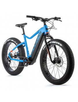 VELO ELECTRIQUE-VAE VTT FATBIKE 26 LEADER FOX BRAGA 2023 BLEU MAT 9V MOTEUR CENTRAL BAFANG M510 36V 95Nm BATTERIE 20Ah (20'' - 