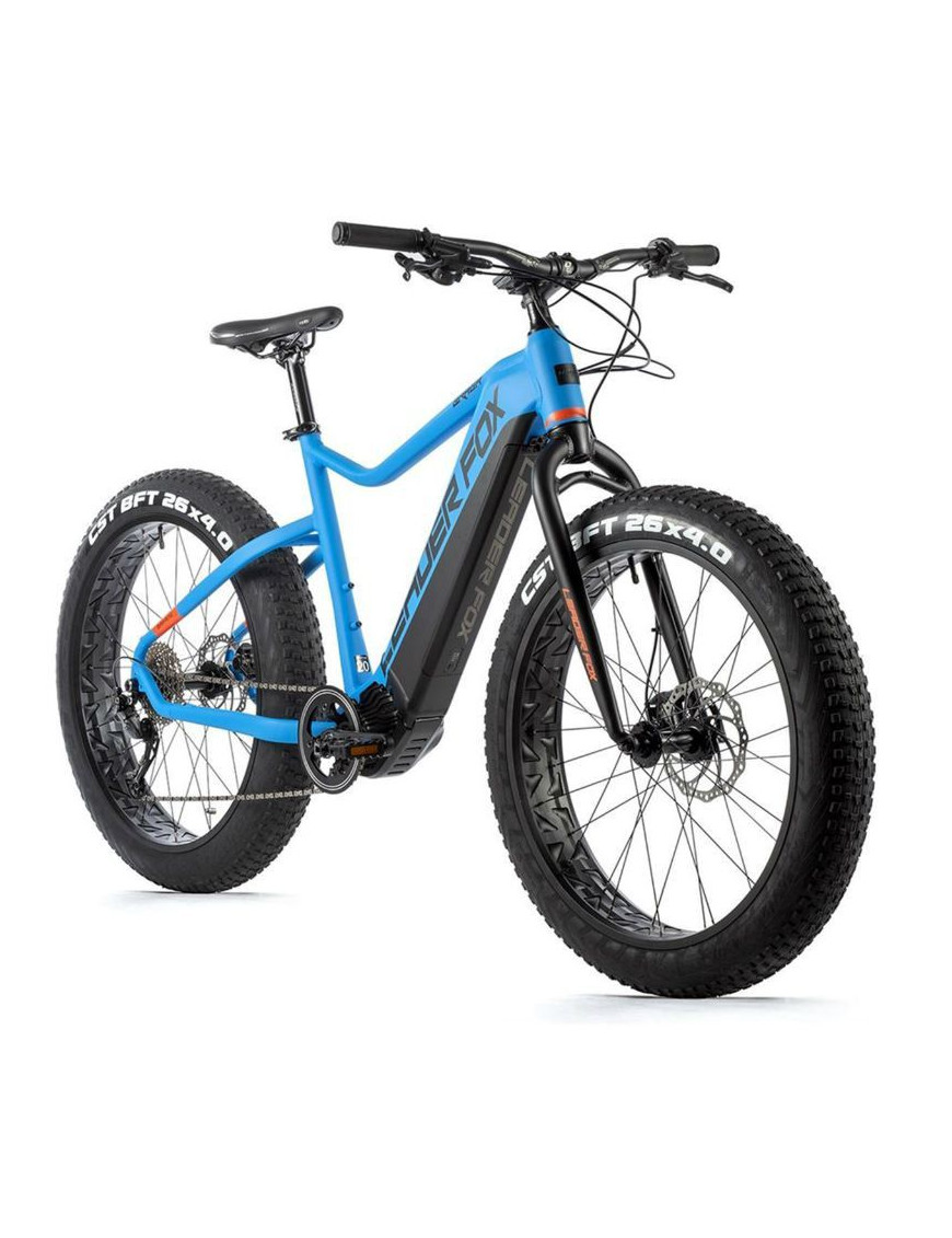 VELO ELECTRIQUE-VAE VTT FATBIKE 26 LEADER FOX BRAGA 2023 BLEU MAT 9V MOTEUR CENTRAL BAFANG M510 36V 95Nm BATTERIE 20Ah (20'' - 