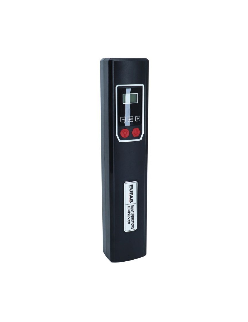 COMPRESSEUR UNIVERSEL RECHARGEABLE SUR SECTEUR POUR VELO - AUTO - MOTO - AFFICHAGE DIGITAL LIMITE 8 BARS