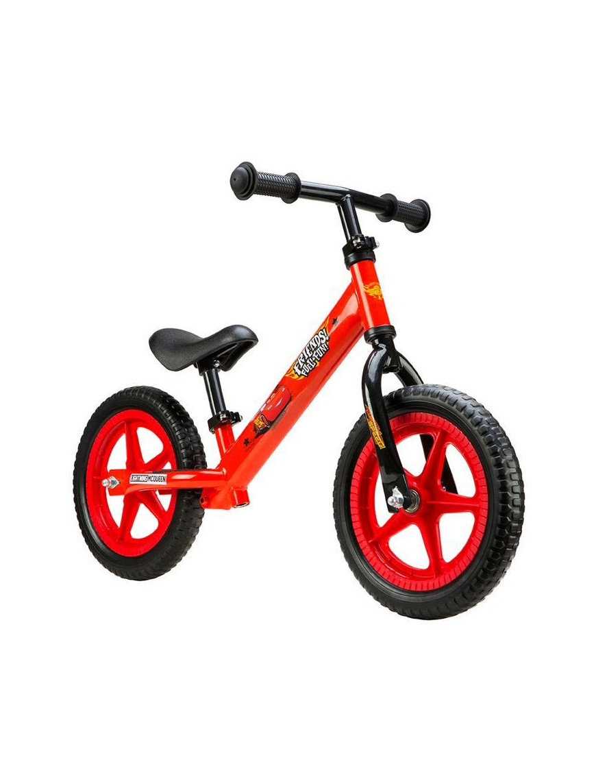 VELO DRAISIENNE DISNEY CARS METAL ROUGE-BLANC-NOIR (POIDS MAX 28Kgs)