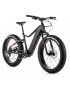 VELO ELECTRIQUE-VAE VTT FATBIKE 26 LEADER FOX BRAGA 2023 GRIS MAT 9V MOTEUR CENTRAL BAFANG M510 36V 95Nm BATTERIE 20Ah (18'' -