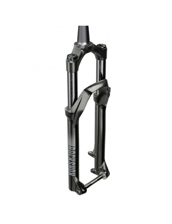 "FOURCHE VTT 29 "" ROCKSHOX RECON SILVER TK SOLO AIR NOIR POUR FREIN A DISQUE (CONE 39.8mm en bas) PIVOT CONIQUE LISSE 1""1-8-2