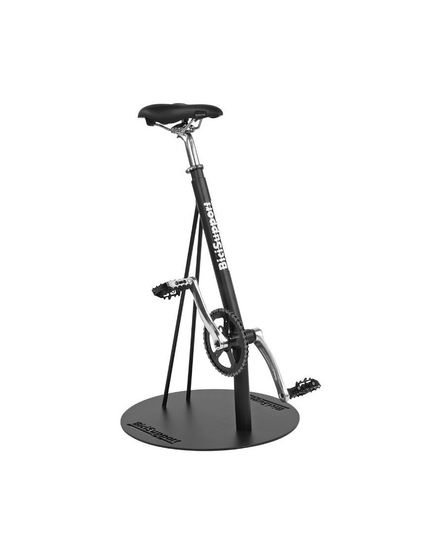TABOURET A PEDALE COLORI NOIR ET ARGENT HAUTEUR 80 cm