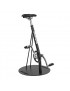 TABOURET A PEDALE COLORI NOIR ET ARGENT HAUTEUR 80 cm